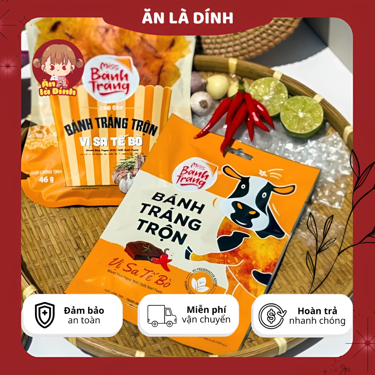 Miss Bánh Tráng | Bánh Tráng Trộn Gói 23 Gram Đủ Vị - Ảnh 3
