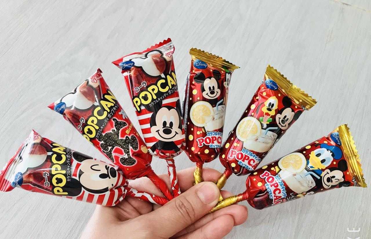 Kẹo mút Mickey Popcan Glico