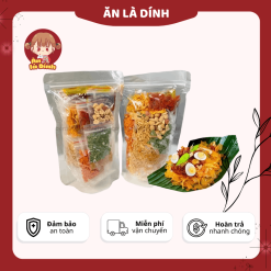 Bánh tráng trộn thập cẩm full topping, bánh tráng tự trộn kèm quất