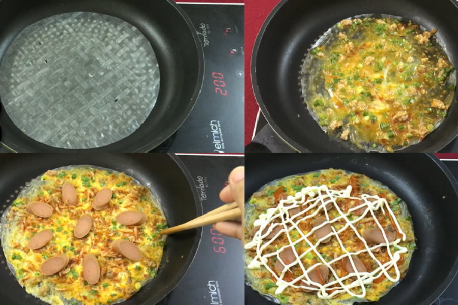 Các bước cách làm bánh tráng nướng