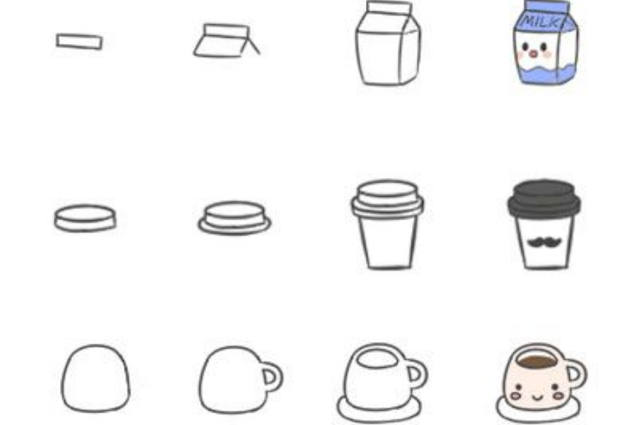 Các kỹ thuật vẽ đồ ăn cute đơn giản