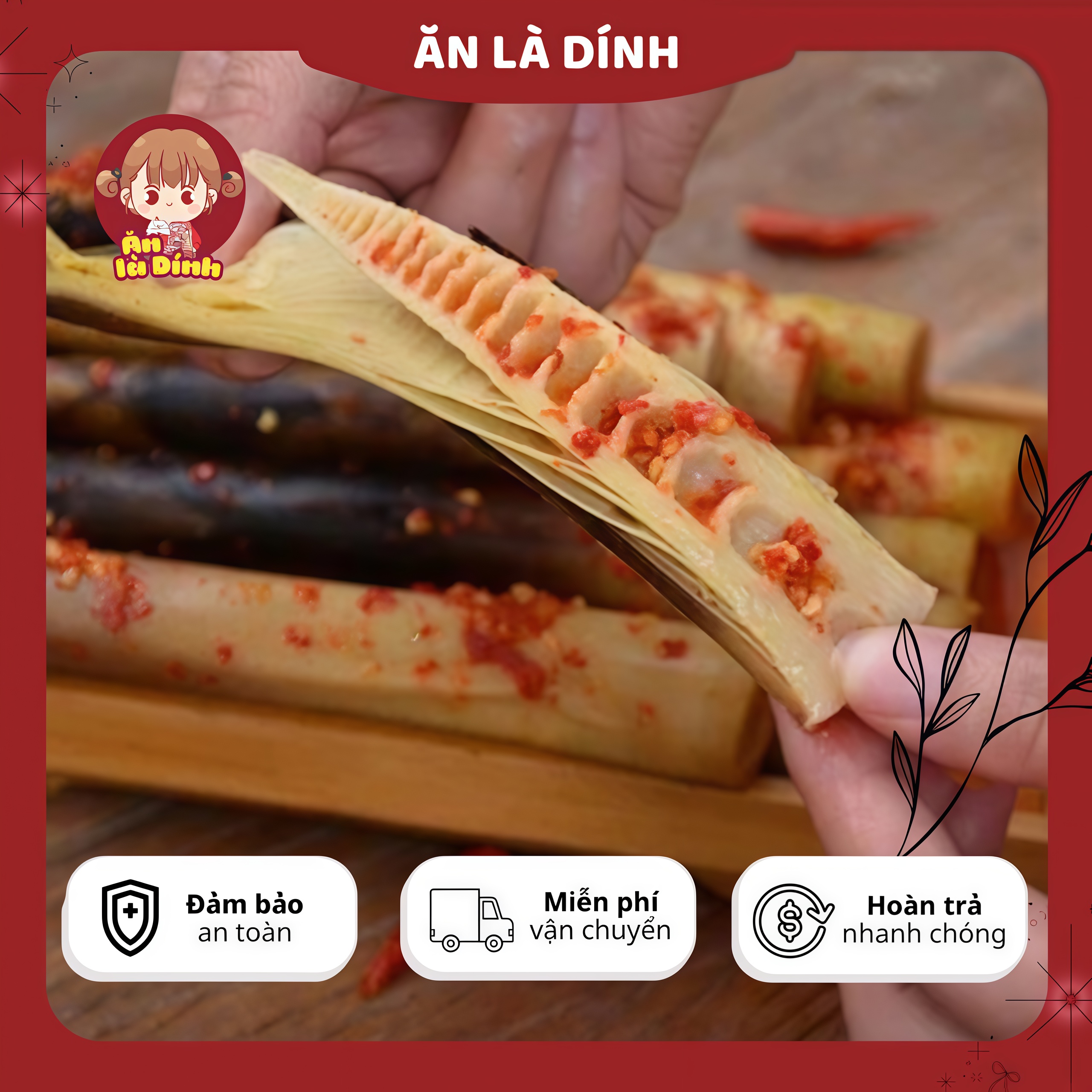 Măng trúc chua ngọt cay nguyên vỏ gói 180g - Ảnh 4