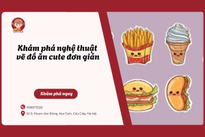 Vẽ đồ ăn cute đơn giản