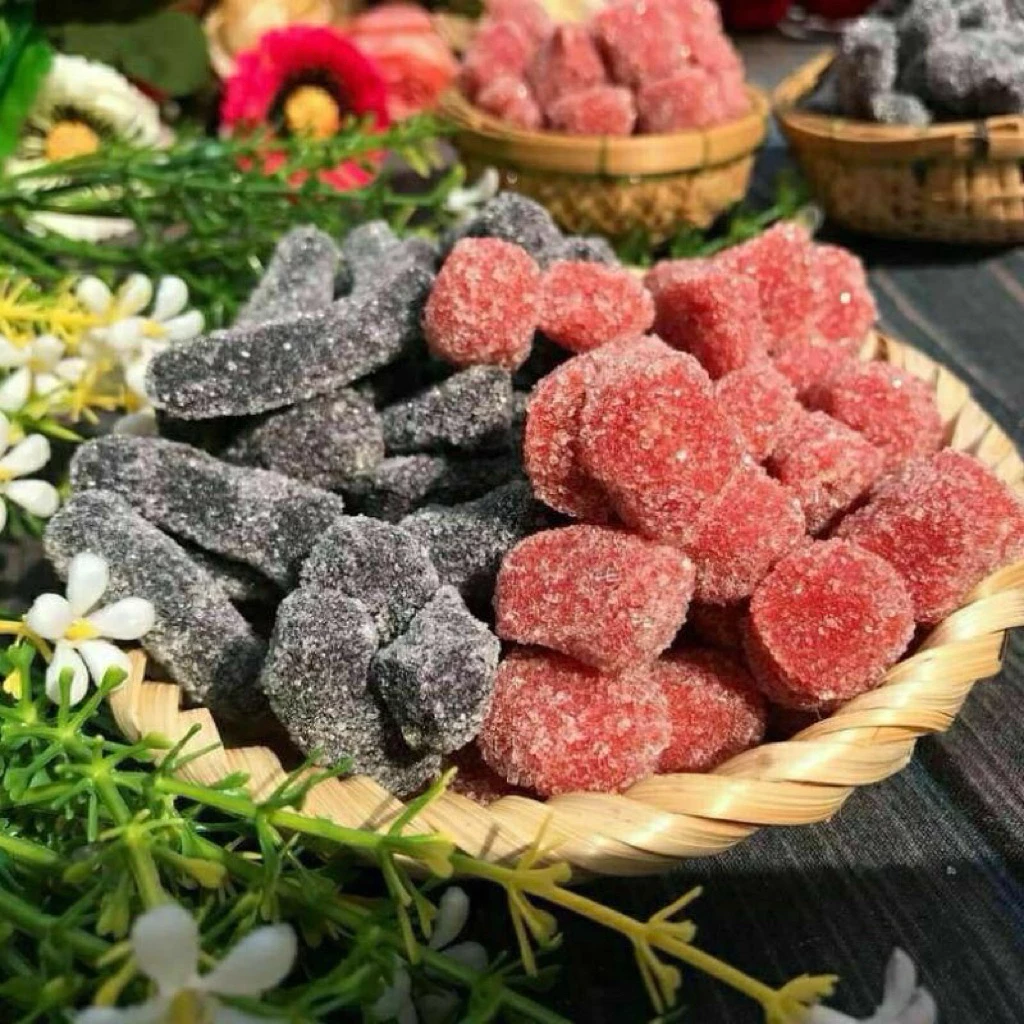 Mứt Dâu Đà Lạt Kẹo Dâu Tây Dâu Tằm Chua Ngọt - Ảnh 2