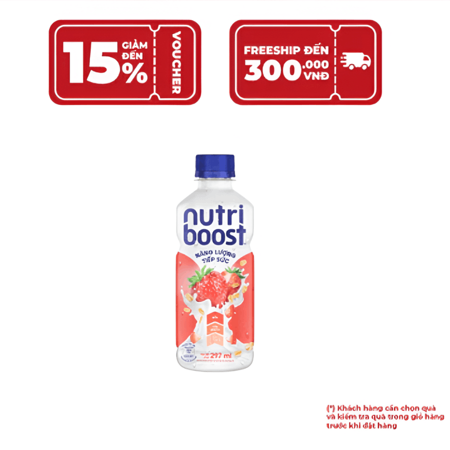 Chai Sữa Trái Cây Nutriboost Thế Hệ Mới Hương Dâu