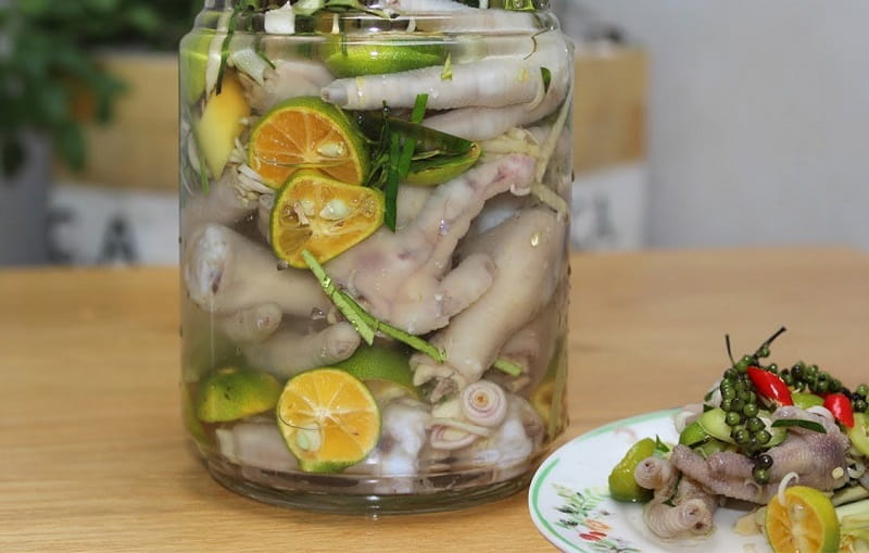Chân Gà Ngâm Sả Tắc Bảo Quản Được Bao Lâu