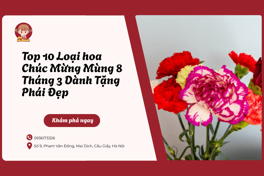 hoa chúc mừng mùng 8 tháng 3