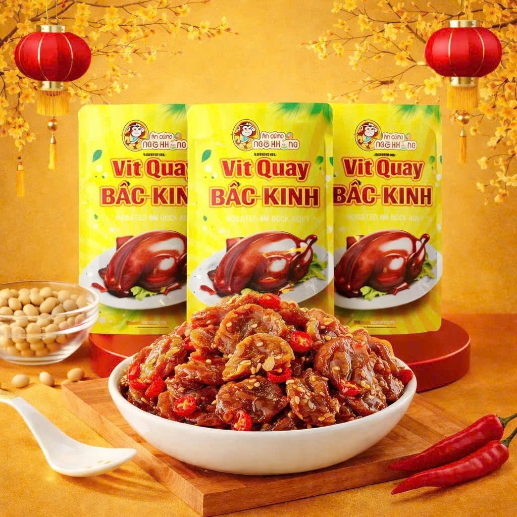 Vịt Quay Bắc Kinh Chay 62g / gói – Cay Ngon, Giá Mềm, Món ăn vặt quốc dân cho anh em , món chay không phải thịt mà ngon - Ảnh 5