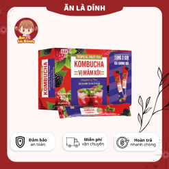 Trà Kombucha Vị Mâm Xôi Giàu Lợi Khuẩn Không Calo Hộp 8 gói