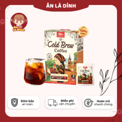 Cà Phê Ủ Lạnh Cold Brew Không Đường, Cafe Túi Lọc Nguyên Chất Tốt Sức Khỏe (Hộp 200g)