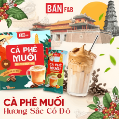 Cà Phê Muối Chuẩn Vị Cố Đô Huế, Cafe Hòa Tan Đậm Đà Hương Sắc Cố Đô Hộp 10 Gói