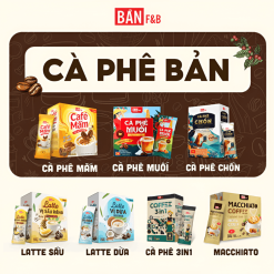 Latte Sữa Dừa thơm ngon đậm vị, cà phê hòa tan , gói tiện lợi