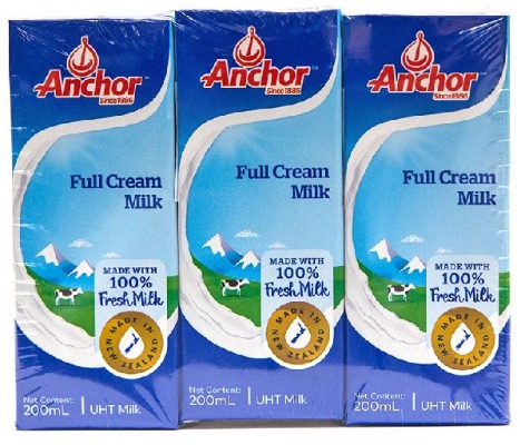 các loại sữa tươi nguyên kem: sữa tươi nguyên kem Anchor