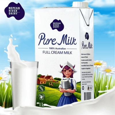các loại sữa tươi nguyên kem: sữa tươi nguyên kem Pure Milk 