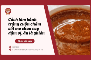 Cách làm bánh tráng cuộn chấm sốt me
