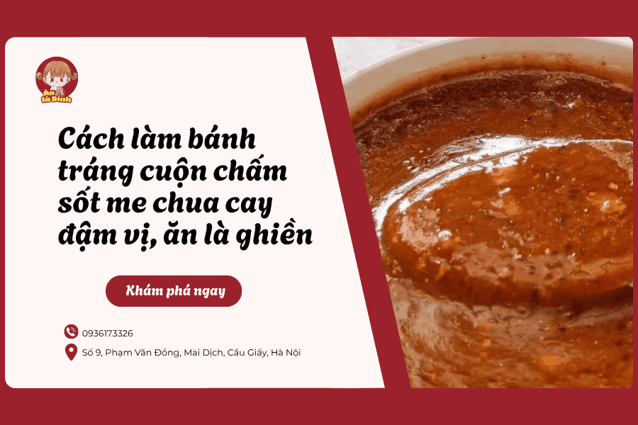 Cách làm bánh tráng cuộn chấm sốt me