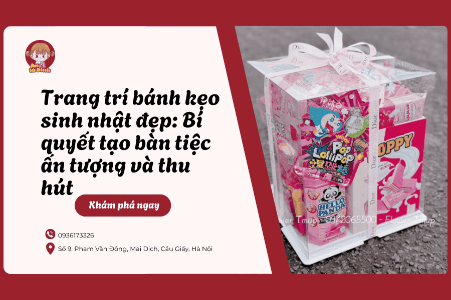 Trang trí bánh kẹo sinh nhật đẹp